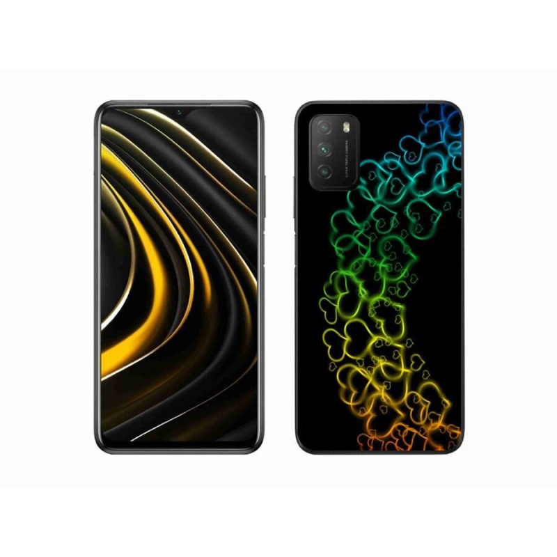 Gél borítás mmCase a Xiaomi Poco M3-hoz - színes szívek