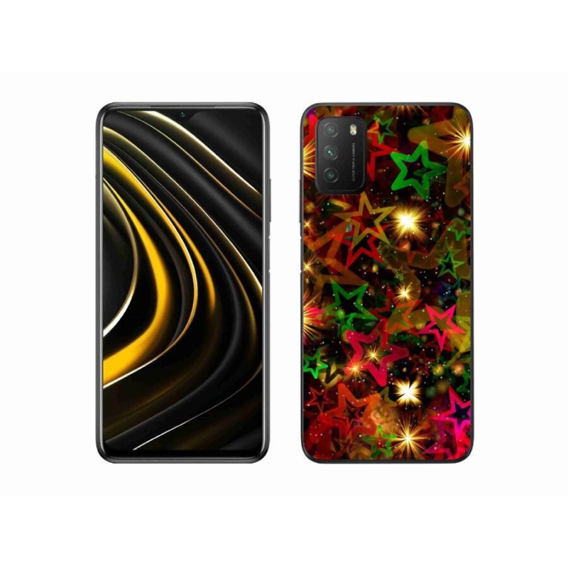 Gél borítás mmCase a Xiaomi Poco M3-hoz - színes csillagok