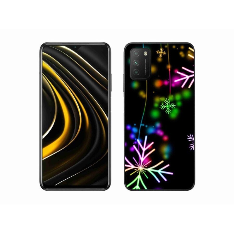 Gél borítás mmCase a Xiaomi Poco M3-hoz - színes hópelyhek