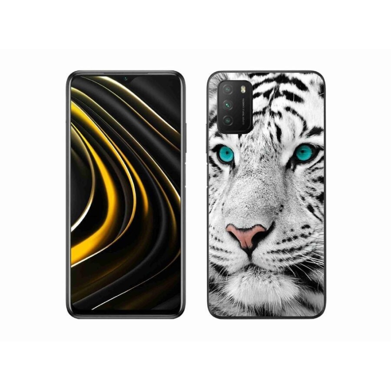 Gél borítás mmCase a Xiaomi Poco M3-hoz - fehér tigris