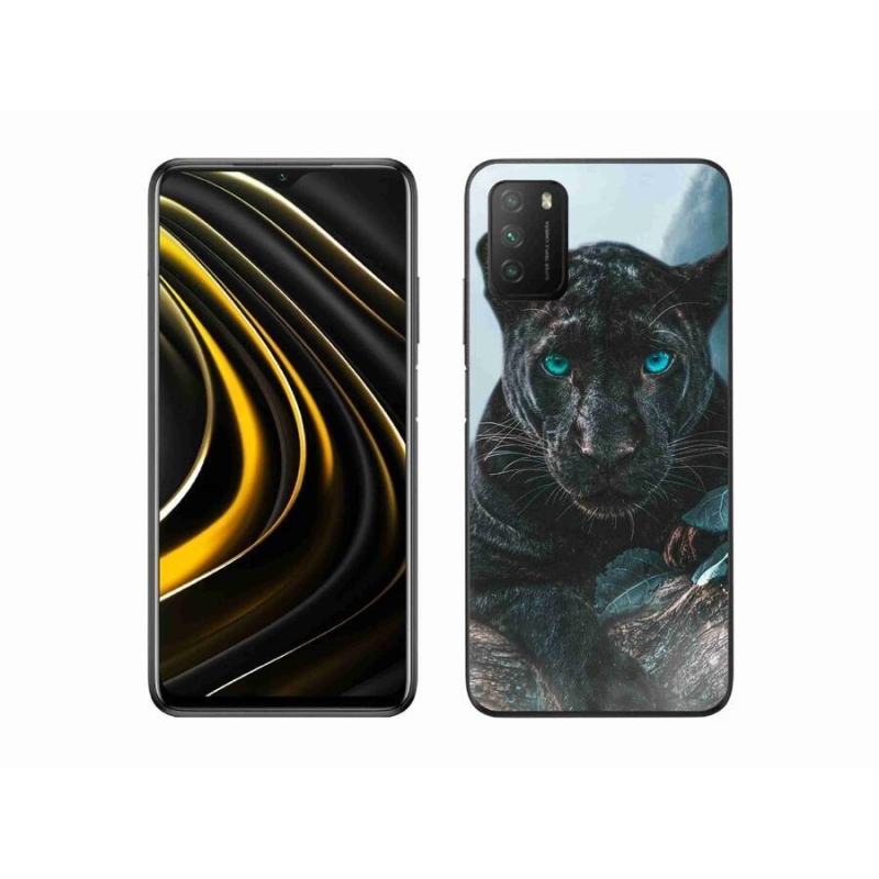 Gél borítás mmCase a Xiaomi Poco M3-hoz - fekete párduc
