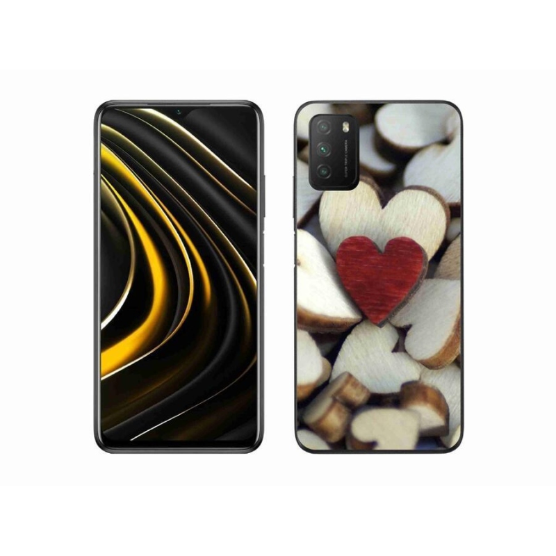 Gél borítás mmCase a Xiaomi Poco M3-hoz - gravírozott piros szív