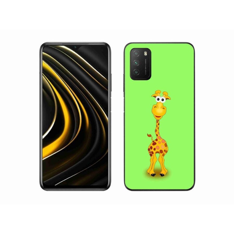 Gél borítás mmCase a Xiaomi Poco M3-hoz - rajzfilm zsiráf