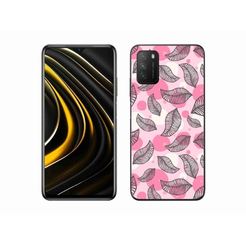 Gél borítás mmCase a Xiaomi Poco M3-hoz - rajzfilmes hulló levelek