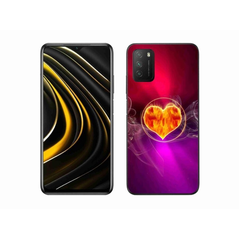 Gél borítás mmCase a Xiaomi Poco M3-hoz - tüzes szív