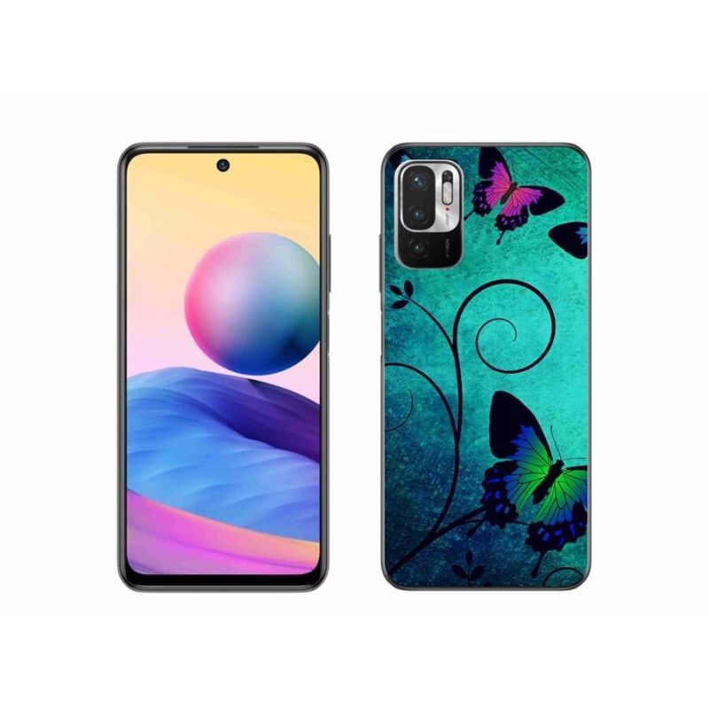 Gél borítás mmCase a Xiaomi Poco M3 Pro/5G számára - színes pillangók