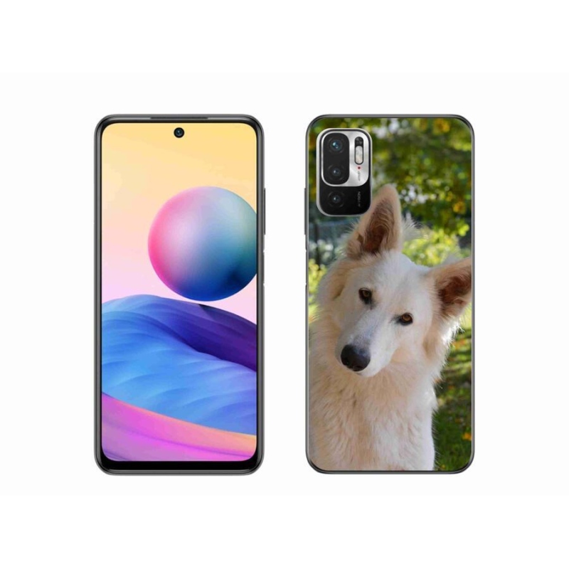 Gél borítás mmCase a Xiaomi Poco M3 Pro/5G számára - fehér Svájci pásztor 1
