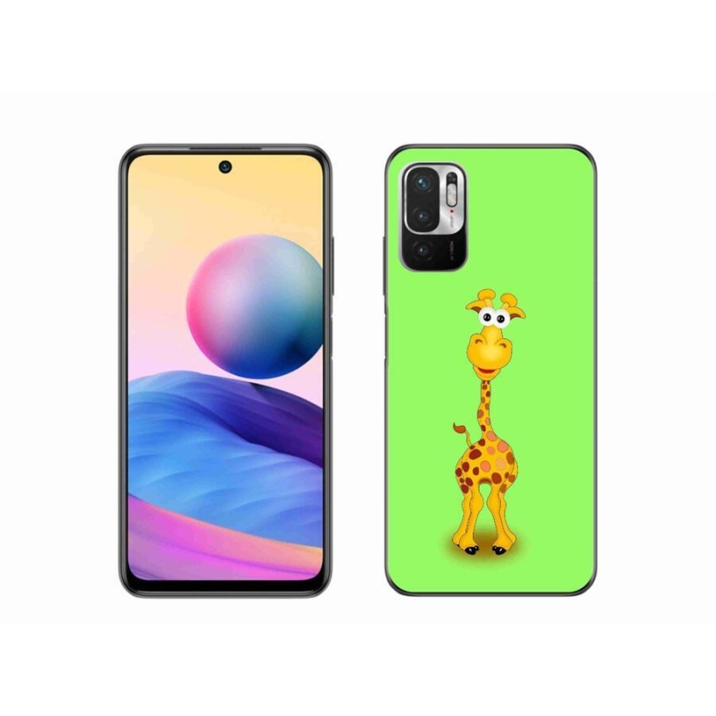 Gél borítás mmCase a Xiaomi Poco M3 Pro/5G számára - rajzfilm zsiráf