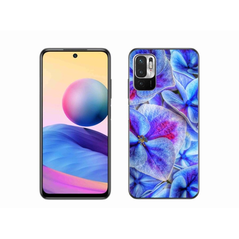 Gél borítás mmCase a Xiaomi Poco M3 Pro/5G számára - kék virágok 1