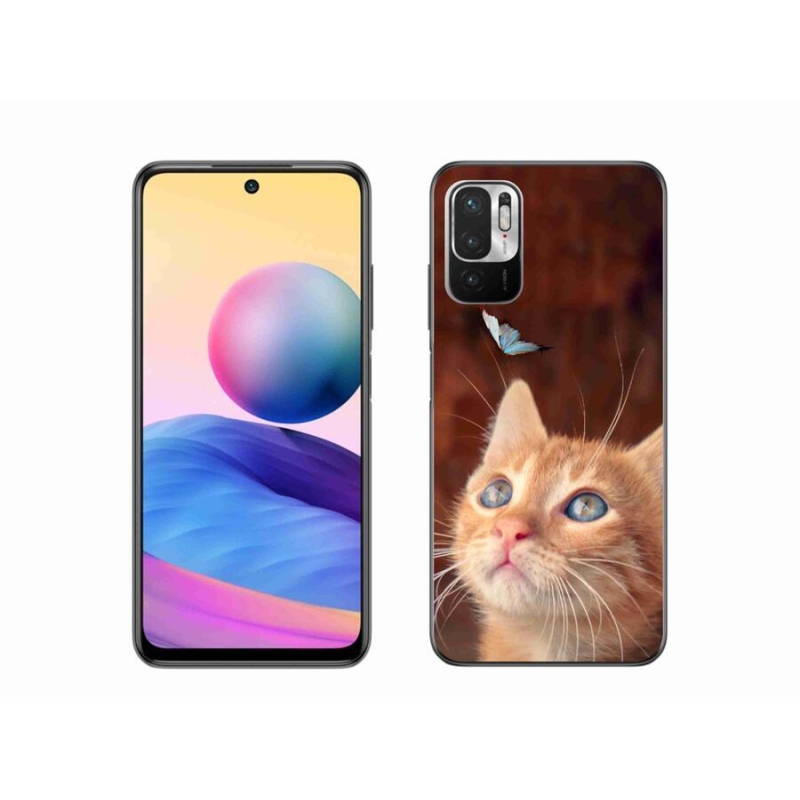 Gél borítás mmCase a Xiaomi Poco M3 Pro/5G számára - pillangó és cica