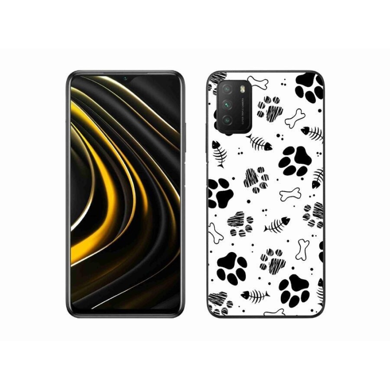 Gél borítás mmCase a Xiaomi Poco M3-hoz - kutyamancsok 1