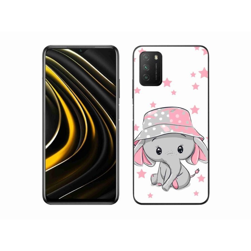 Gél borítás mmCase a Xiaomi Poco M3-hoz - rózsaszín elefánt
