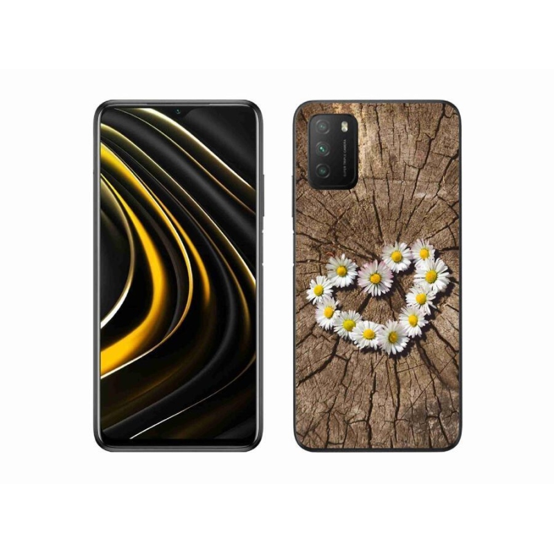 Gél borítás mmCase a Xiaomi Poco M3-hoz - százszorszépek szíve