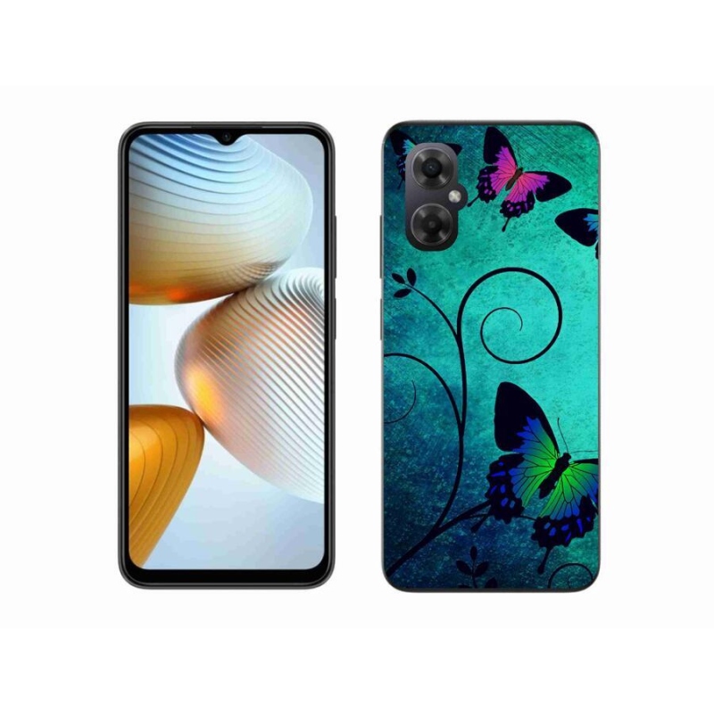 Gél borítás mmCase a Xiaomi Poco M4 5G számára - színes pillangók