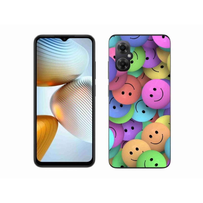 Gél borító mmCase a Xiaomi Poco M4 5G-hez - színes smiley-k