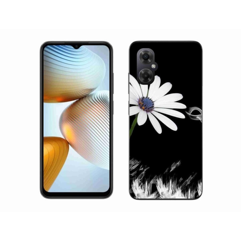 Gél borítás mmCase a Xiaomi Poco M4 5G-hez - fehér virág