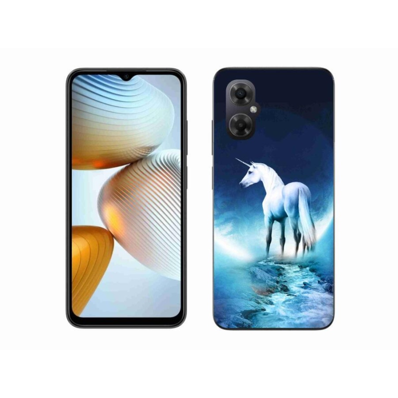 Gél borítás mmCase a Xiaomi Poco M4 5G számára - fehér egyszarvú