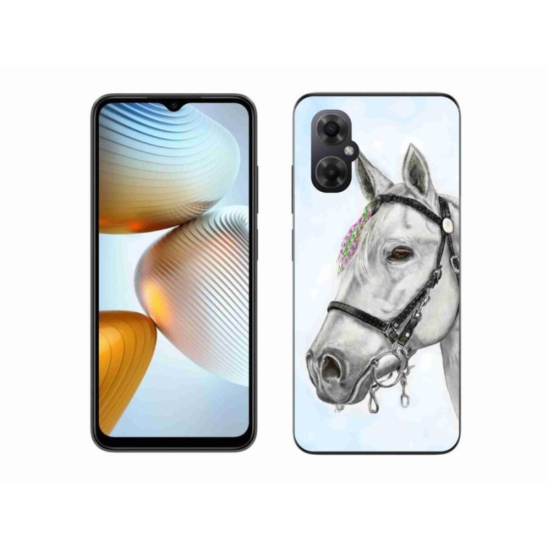 Gél borítás mmCase a Xiaomi Poco M4 5G-hez - fehér ló 1