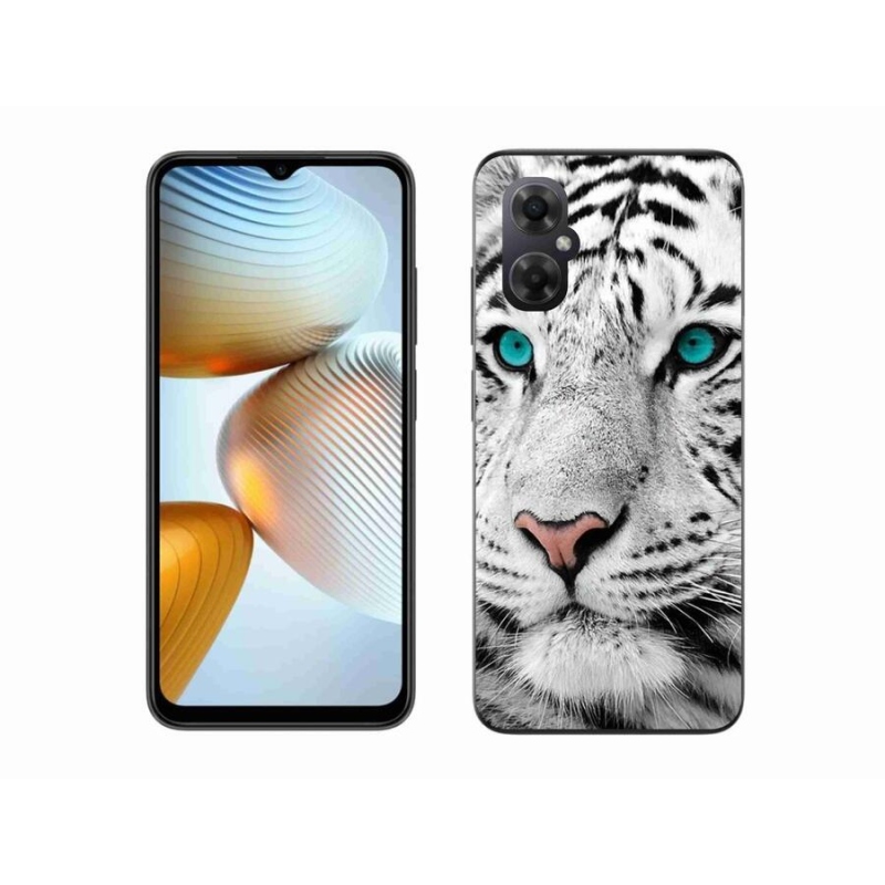 Gél borítás mmCase a Xiaomi Poco M4 5G-hez - fehér tigris
