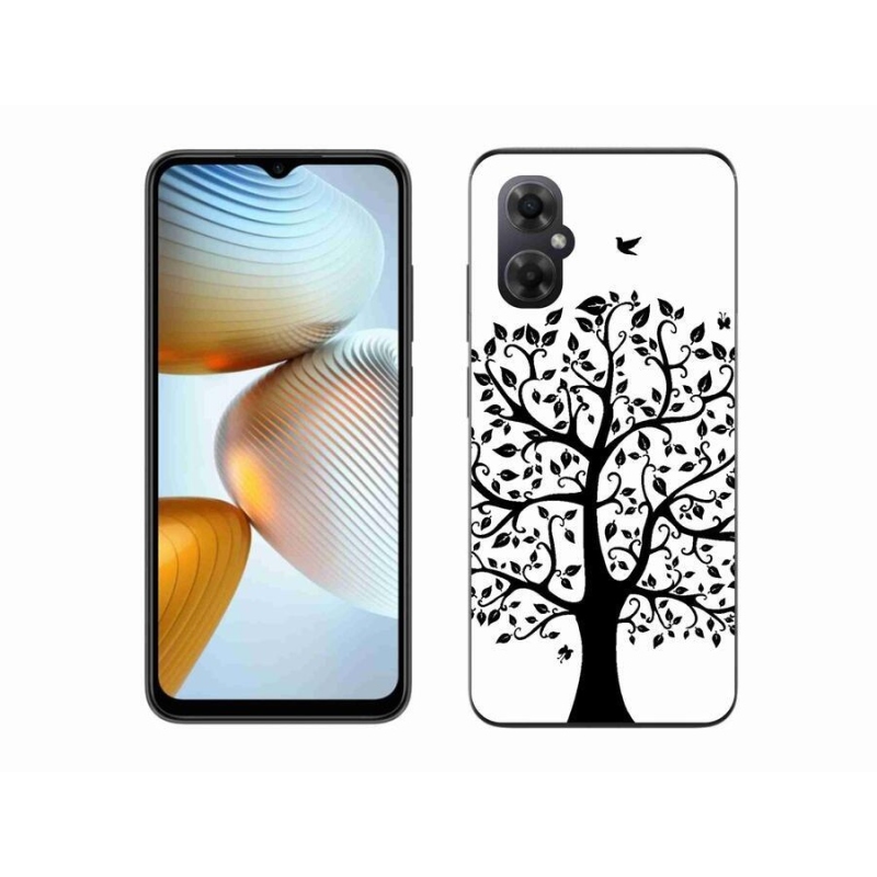 Gél borítás mmCase a Xiaomi Poco M4 5G-hez - fekete és fehér fa