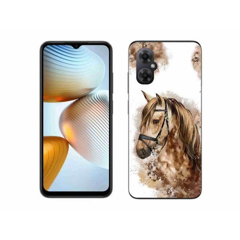 Gél borítás mmCase a Xiaomi Poco M4 5G-hez - barna rajzfilm ló