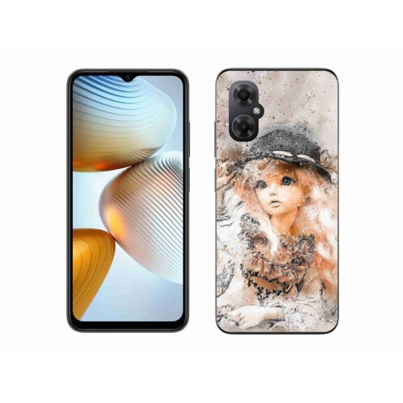 Gél borító mmCase a Xiaomi Poco M4 5G-hez - lány kalapban