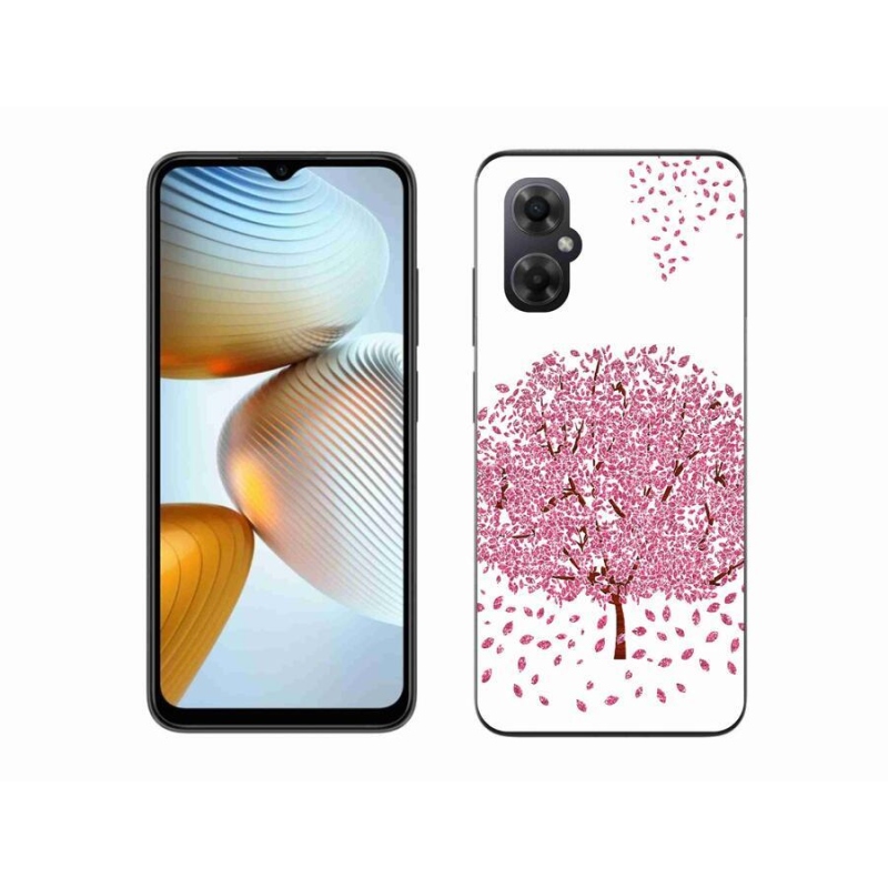 Gél borító mmCase a Xiaomi Poco M4 5G számára - rajzfilmfa levelekkel