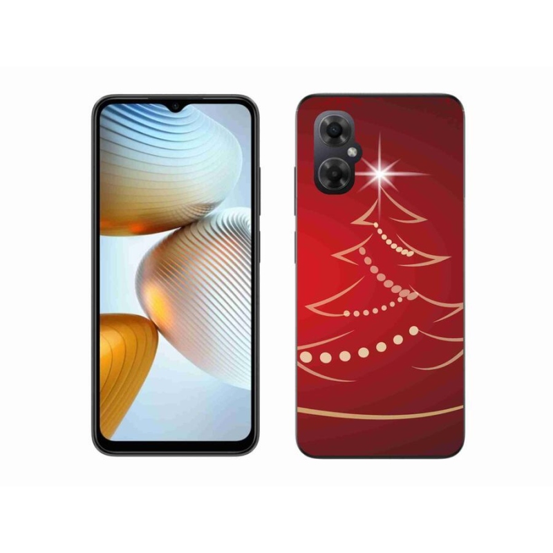 Gél borító mmCase a Xiaomi Poco M4 5G számára - karácsonyfa karikatúra