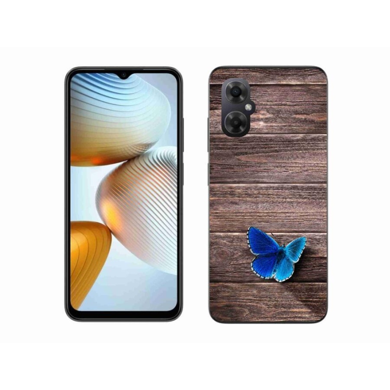 Gél borítás mmCase a Xiaomi Poco M4 5G-hez - kék pillangó 1