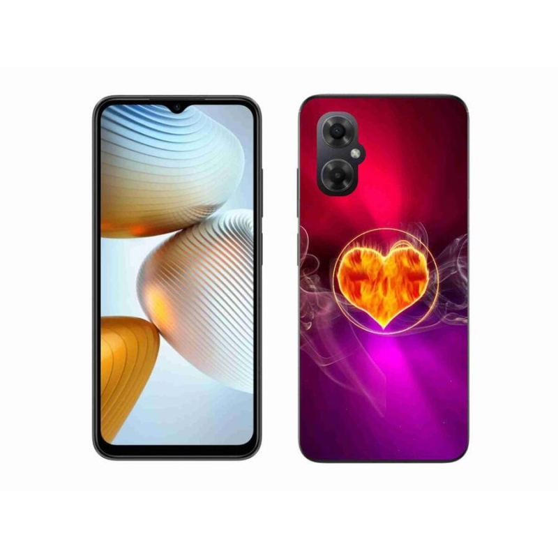 Gél borítás mmCase a Xiaomi Poco M4 5G számára - tüzes szív