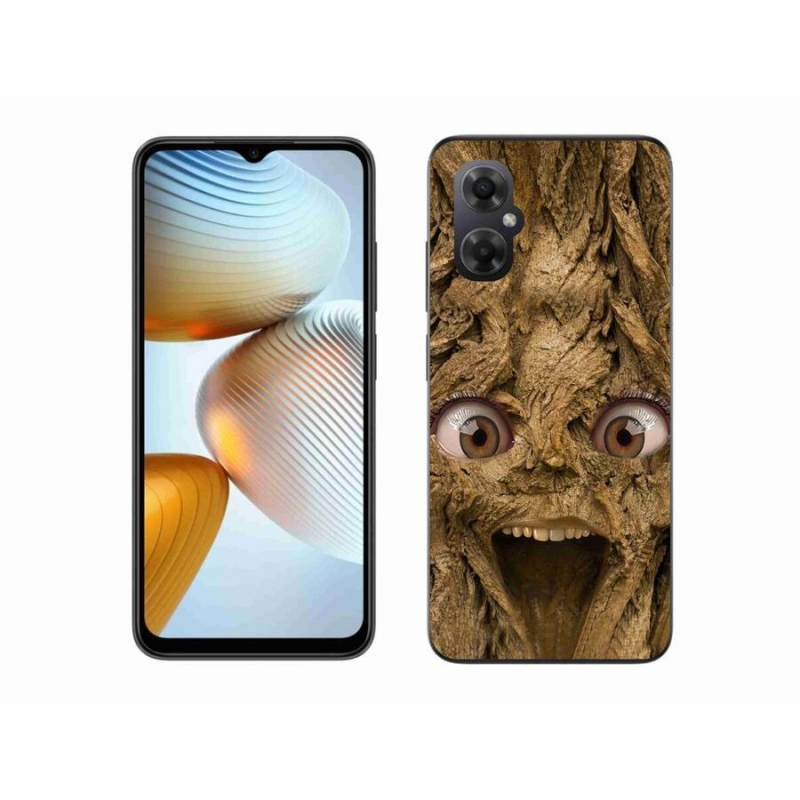 Gél borító mmCase a Xiaomi Poco M4 5G számára - vidám fa szemekkel