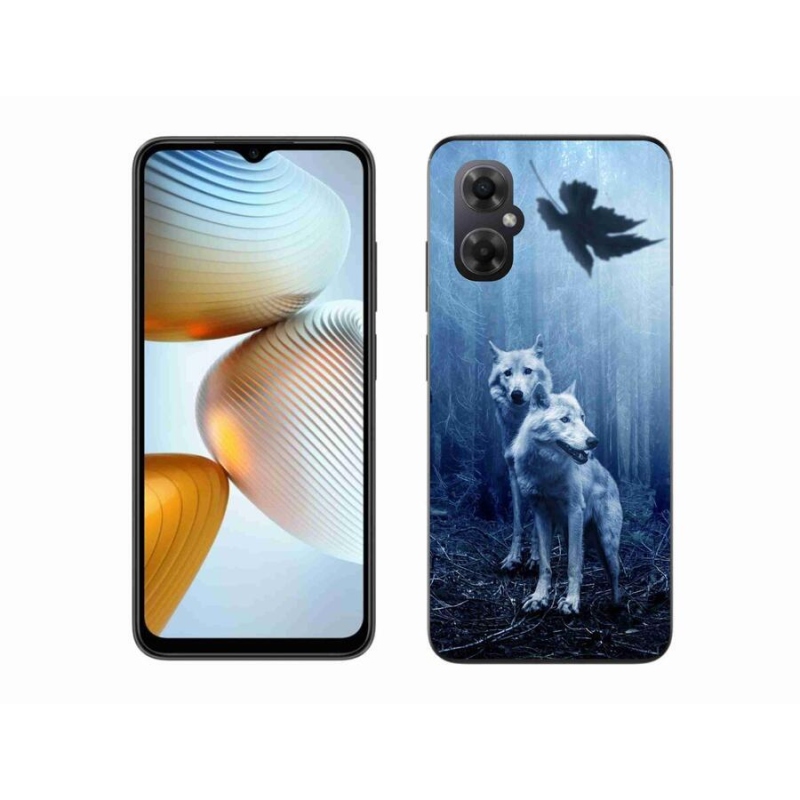 Gél borítás mmCase a Xiaomi Poco M4 5G számára - farkasok az erdőben