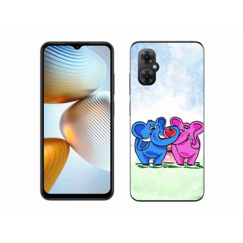 Gél borítás mmCase a Xiaomi Poco M4 5G-hez - szerelmes elefántok
