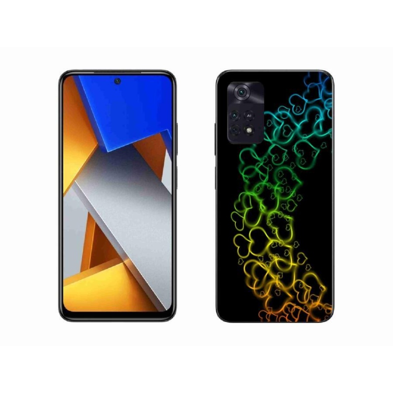 Gél borítás mmCase a Xiaomi Poco M4 Pro 4G-hez - színes szívek