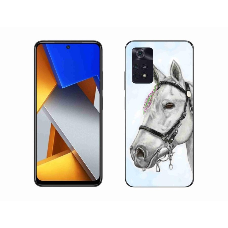 Gél borítás mmCase a Xiaomi Poco M4 Pro 4G-hez - fehér ló 1