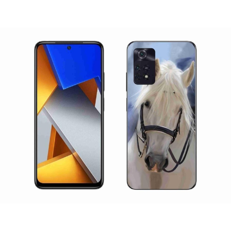 Gél borítás mmCase a Xiaomi Poco M4 Pro 4G-hez - fehér ló
