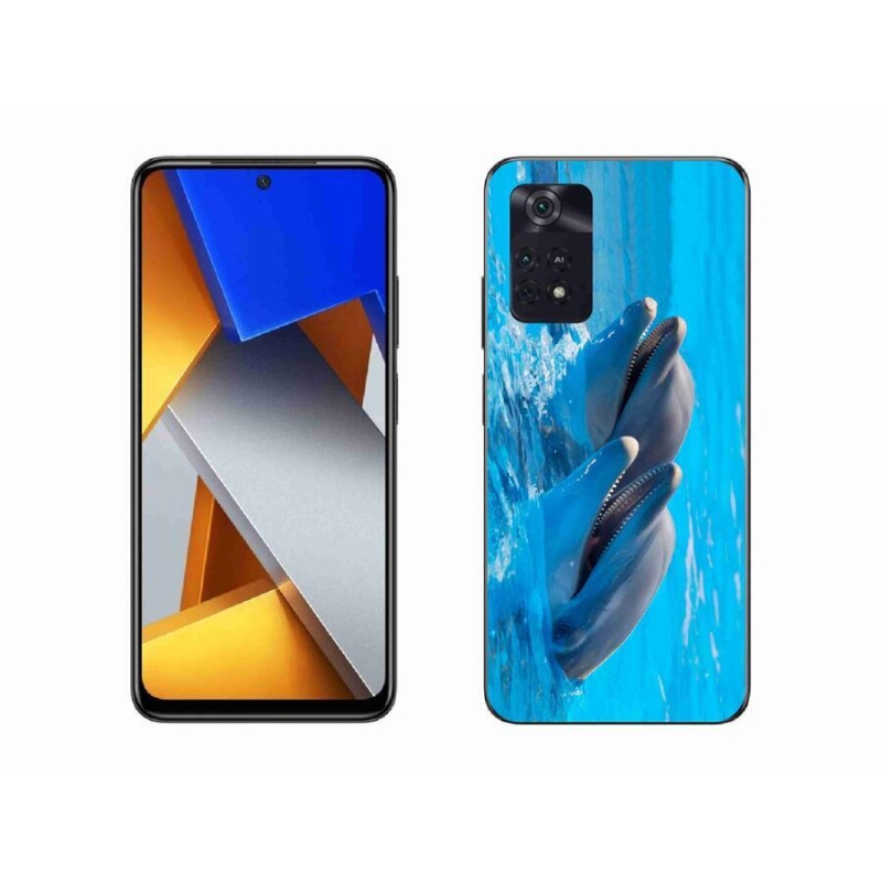 Gél borítás mmCase a Xiaomi Poco M4 Pro 4G számára - delfinek