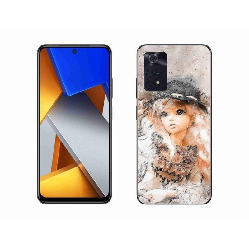 Gél borítás mmCase a Xiaomi Poco M4 Pro 4G-hez - lány kalapban