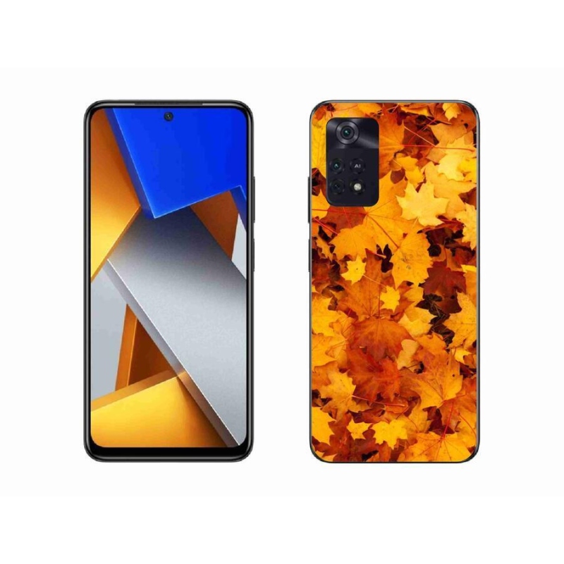 Gél borítás mmCase a Xiaomi Poco M4 Pro 4G-hez - juharlevelek