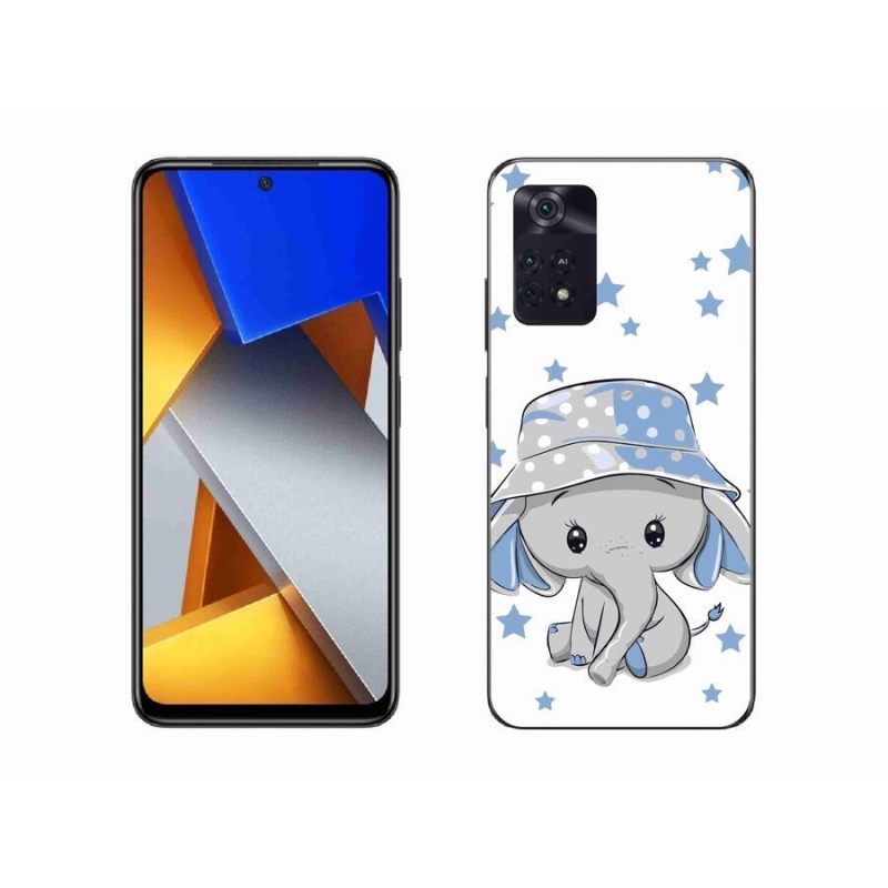 Gél borítás mmCase a Xiaomi Poco M4 Pro 4G-hez - kék elefánt