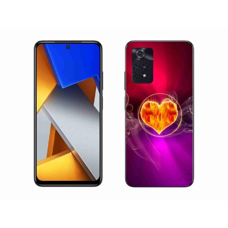 Gél borítás mmCase a Xiaomi Poco M4 Pro 4G-hez - tüzes szív