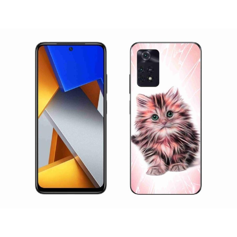 Gél borítás mmCase a Xiaomi Poco M4 Pro 4G-hez - aranyos cica