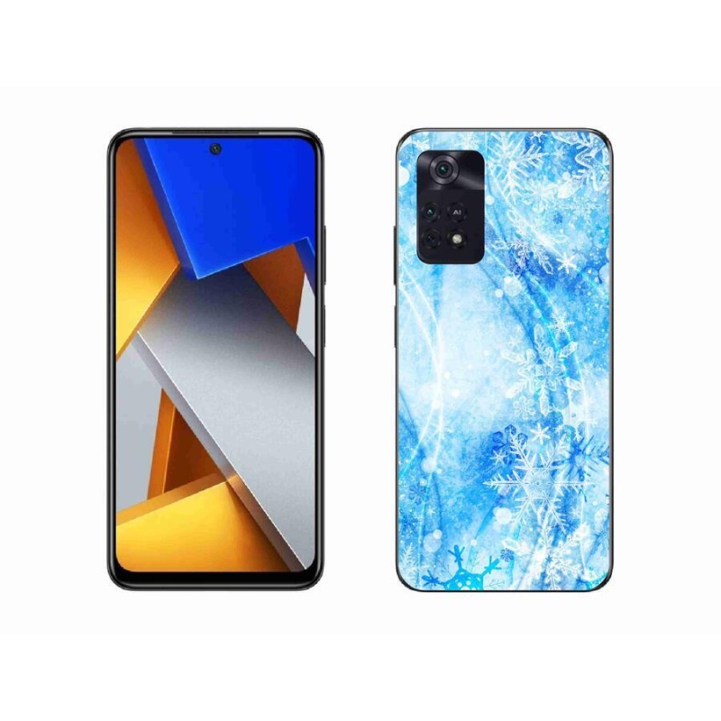 Gél borítás mmCase a Xiaomi Poco M4 Pro 4G-hez - hópelyhek