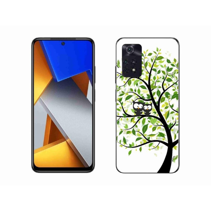 Gél borító mmCase a Xiaomi Poco M4 Pro 4G-hez - baglyok a fán