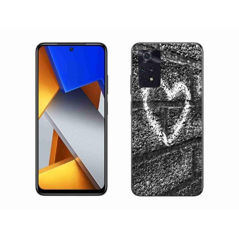 Gél borítás mmCase a Xiaomi Poco M4 Pro 4G-hez - szív a falon