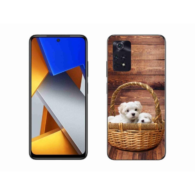 Gél borítás mmCase a Xiaomi Poco M4 Pro 4G számára - kölyökkutyák