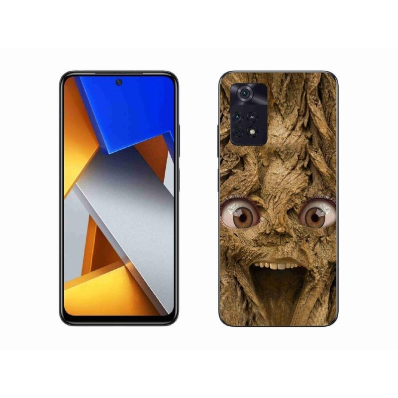 Gél borító mmCase a Xiaomi Poco M4 Pro 4G-hez - boldog fa szemekkel