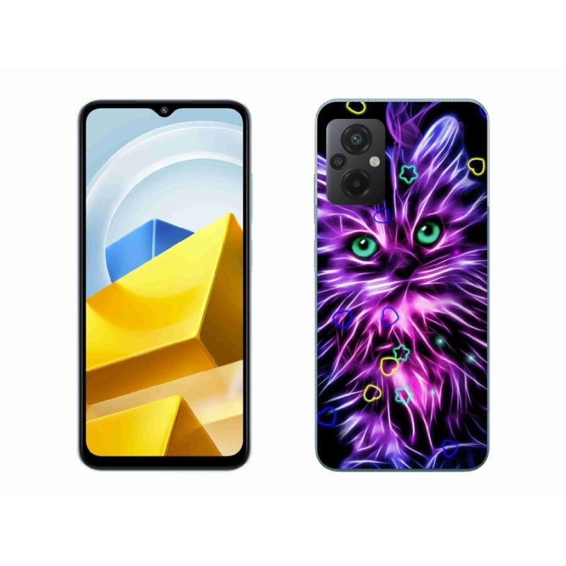Gél borítás mmCase a Xiaomi Poco M5 4G-hez - absztrakt macska