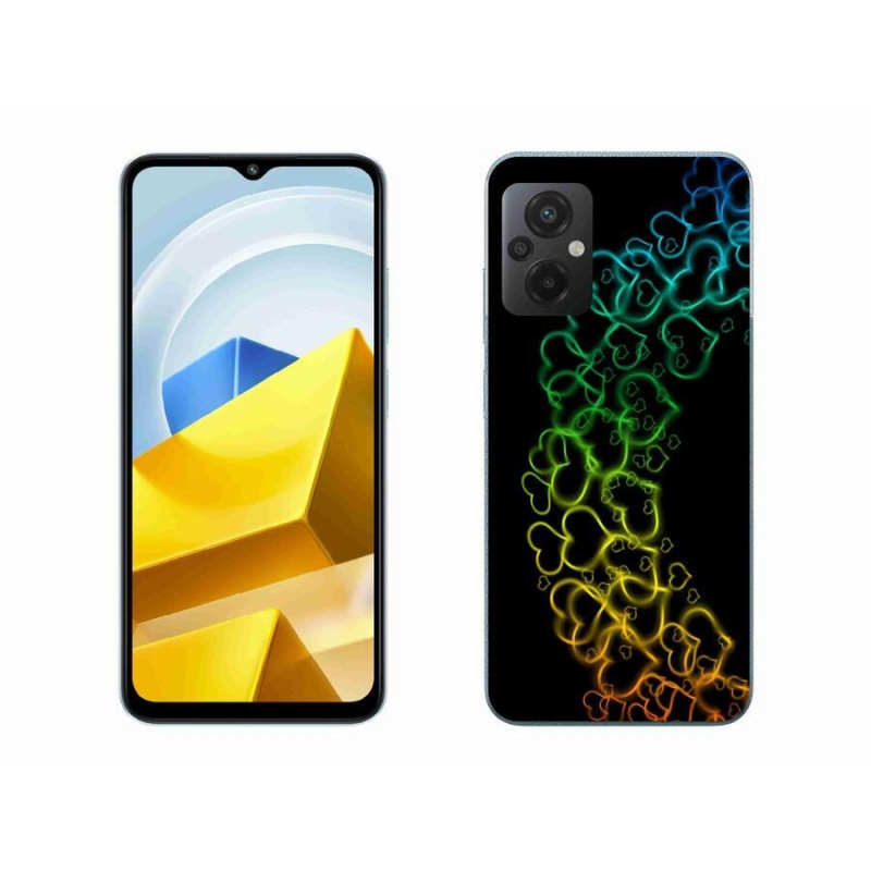 Gél borítás mmCase a Xiaomi Poco M5 4G-hez - színes szívek