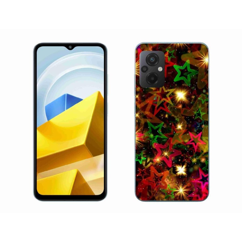 Gél borítás mmCase a Xiaomi Poco M5 4G-hez - színes csillagok